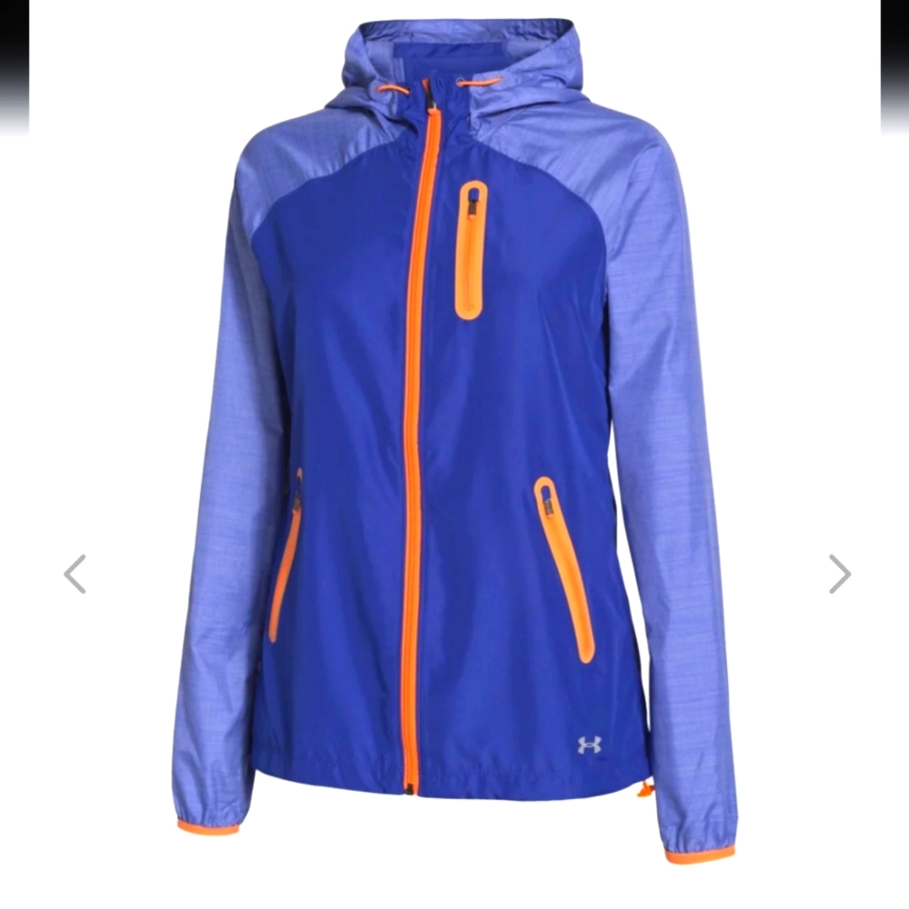 Under Armour Women's Siberian Iris Blue UA Qualifier Woven Jacket, Size Small